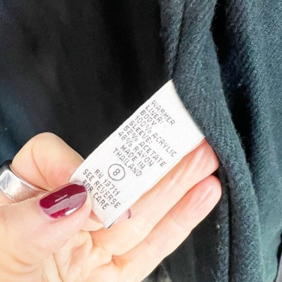 VALERIE STEVENS PETITES BLACK TRENCH COAT WITH REMOVABLE LINING WOMENS SZ 8 - Picture 5 of 5